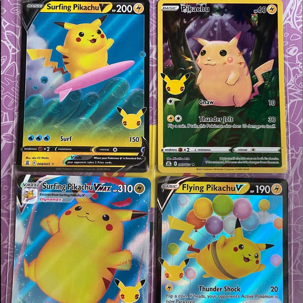 Pokemon Celebrations Pikachu Card Lot